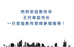 熱烈歡迎焦作市王付舉副市長一行蒞臨焦作青峰參觀指導！
